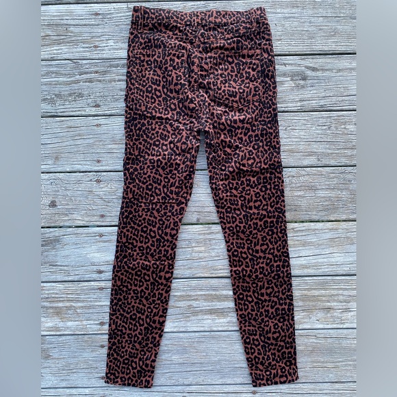 LOFT Leopard Animal Print High Waisted Skinny Corduroy Pants - Picture 6 of 7